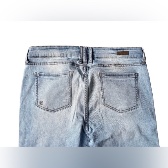 Kut from the Kloth Toothpick Skinny Jeans Light Wash Distressed - Picture 4 of 8